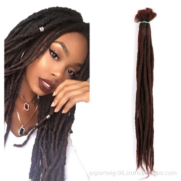 Wholesale Dread locks Synthetic Hair Extension Straight Style 20 inch Ombre Braids Ponytails Crochet Hair